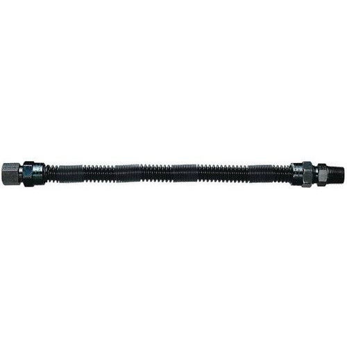 Watts 3/8" X 18" Stainless Steel Gas Appliance Connector In Black