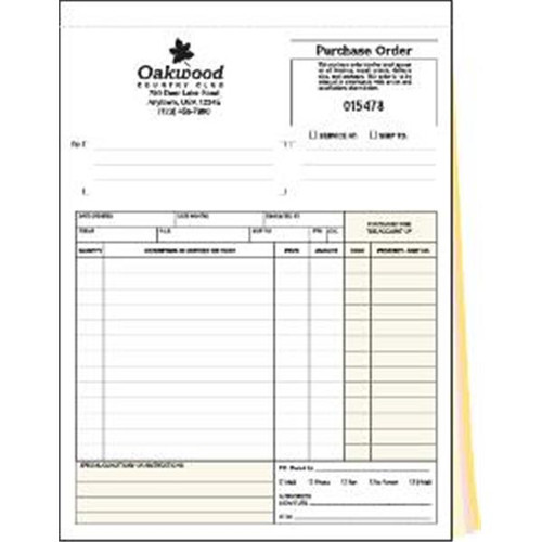 4-Part Ruled Purchase Order Forms (100-Pack)