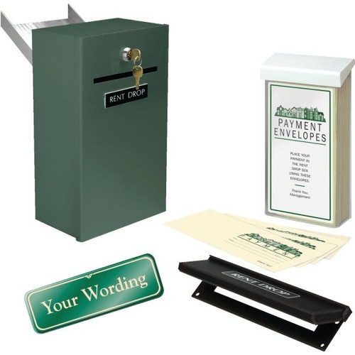Rent Drop Box Kit With Door Chute, Green With Green Sign