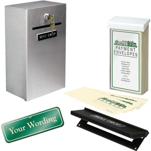 Rent Drop Box Kit, Aluminum With Green Sign