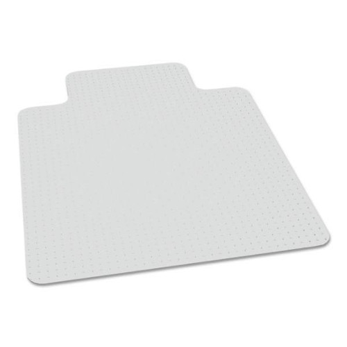 Skilcraft Bio-Based Chair Mat For High Pile Carpet, 46 X 60, 25 X 12 Lip, Clear