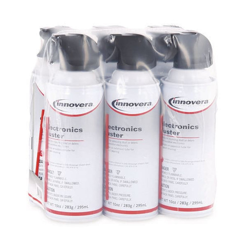 Innovera Compressed Air Duster Cleaner 10 Oz Can Package Of 6