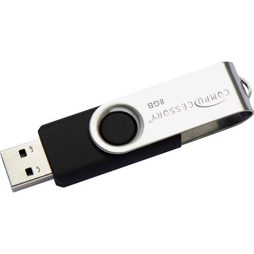 Compucessory 8gb USB 2.0 Storage Flash Drive Password Protected 8gb Gray