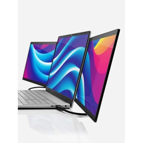 Luxor Sidetrak Swivel Pro Touch Triple Hd 13.3" Attachable Portable Monitor