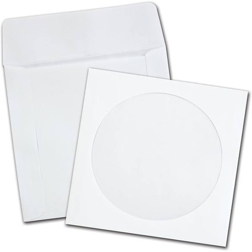 Quality Park Paper Cd/Dvd Sleeves White Package Of 100