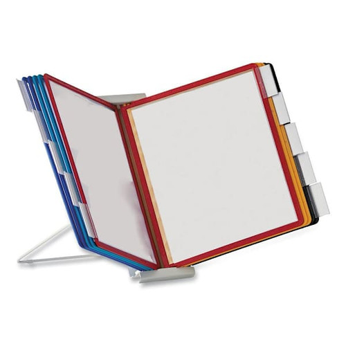 Durable Instaview Desktop Reference System 10 Panels Holds 8.5" X 11"