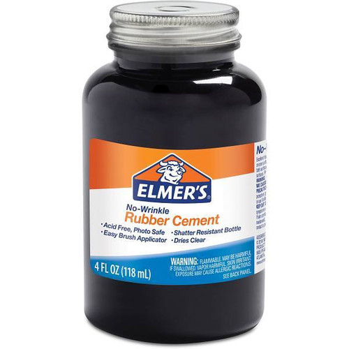Elmers No Wrinkle Rubber Cement 4 Oz
