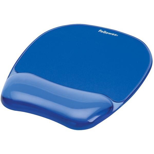 Fellowes 91141 Blue  Gel Crystal Mouse Pad-Wrist Rest 1h X 7.94w X 9.25in D