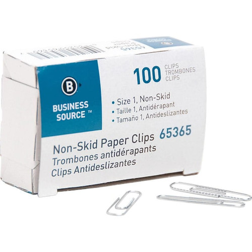 Business Source Non-Skid Paper Clips Size No.1 Package Of 10