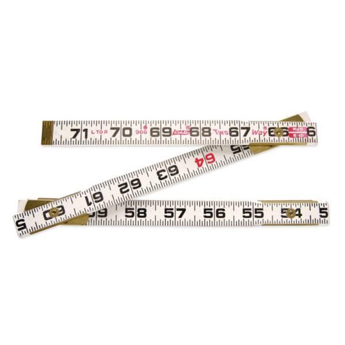 Crescent Folding Wood Rule Two-Way 6 Ft. Red End