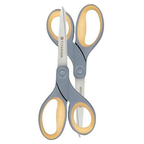 Westcott Gray/Yellow Titanium-Bonded Scissor 8", Package Of 2