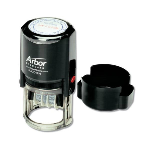 Skilcraft Self Inking Time/Date Stamp, Red/Blue