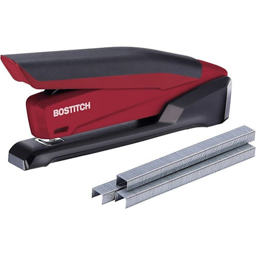 Bostitch Inpower One-Finger Spring-Powered Desktop Stapler Black / Red