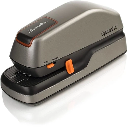 Swingline Optima 20 Electric Stapler Battery Operated Dark Silver