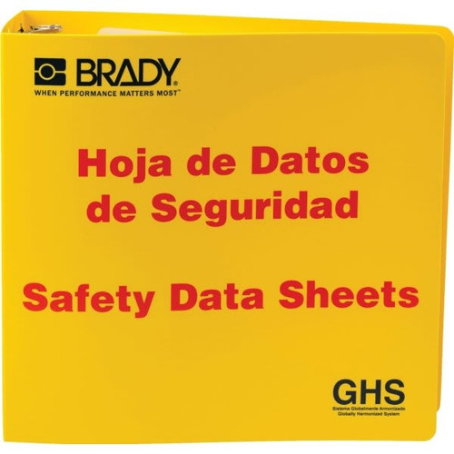 Brady Ghs - 3" Safety Data Sheet Binder - Spanish
