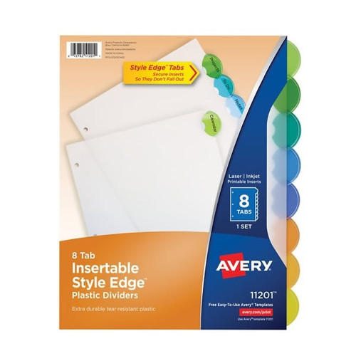 Avery Style Edge Plastic Inserted Divider