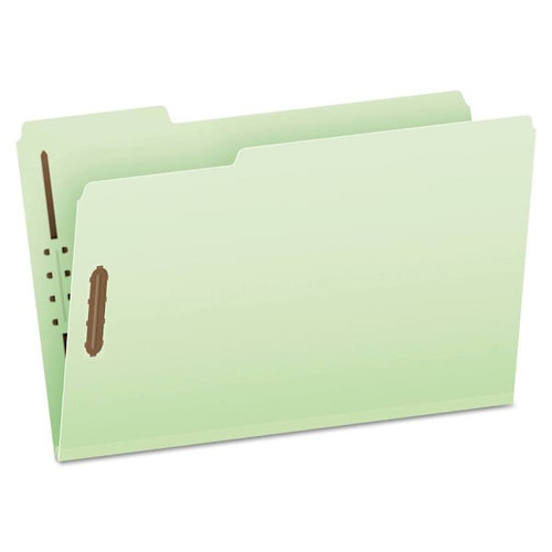 Nature Saver 1/3 Tab Legal Fastener Folder 8.5"X 14" Gray/Green Package Of 25