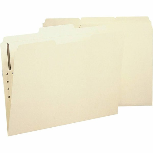 Business Source 1/3 Tab Letter Fastener Folder 8.5" X 11" Manila Package Of 50
