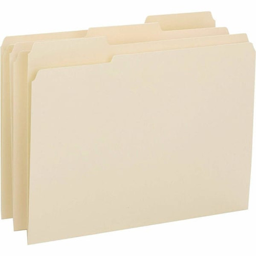 Business Source 1/3 Tab Letter File Folder 8.5" X 11" 0.75" Manila Package Of 50