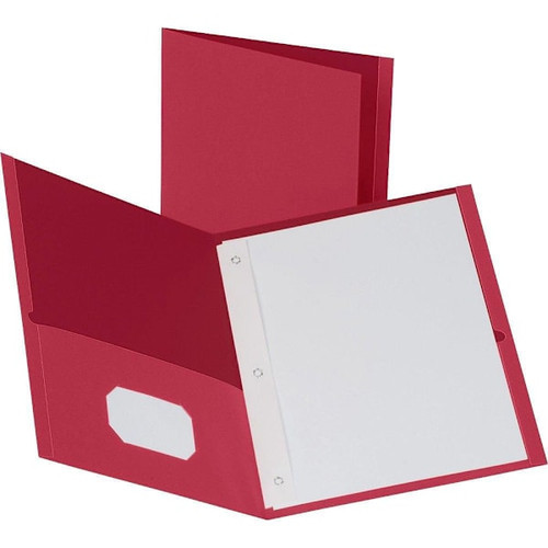 Business Source Letter Pocket Folder 8.5" X 11" Red Package Of 25
