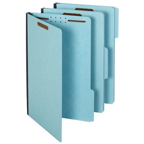 Globe-Weis Pendaflex Blue Pressboard Folder With Fastener Pack Of 25