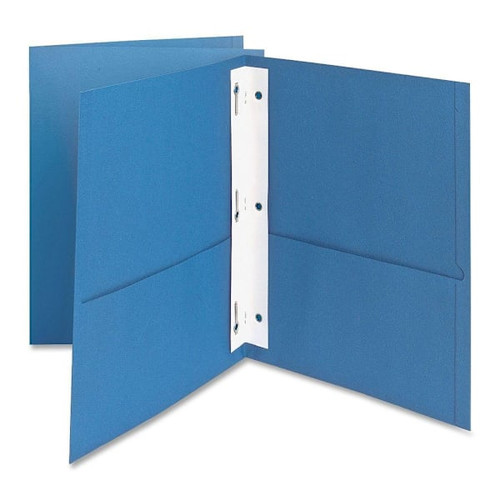 Oxford Letter Pocket Folder 8.5"X11" 85 Sheet Capacity Light Blue Package Of 25