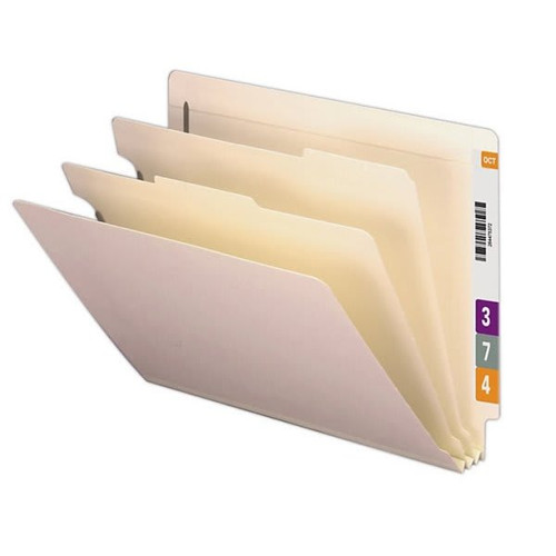 Smead End Tab Fastener Folder With Dividers, Package Of 10