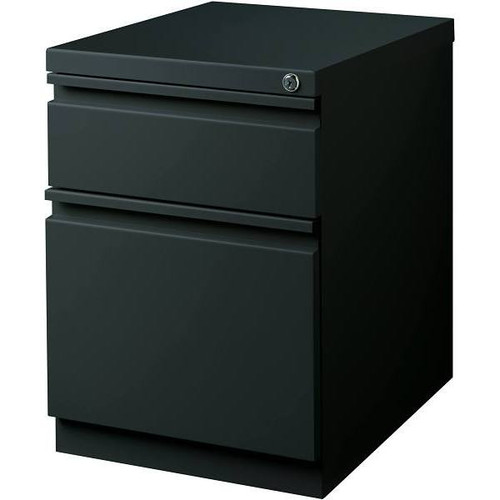Hirsh 20 " D Charcoal Mobile Pedestal With Full Width Pull