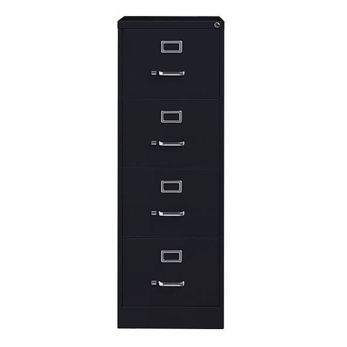 Hirsh 25" Deep 4 Drawer Legal Width Metal Vertical File Commercial Grade Black