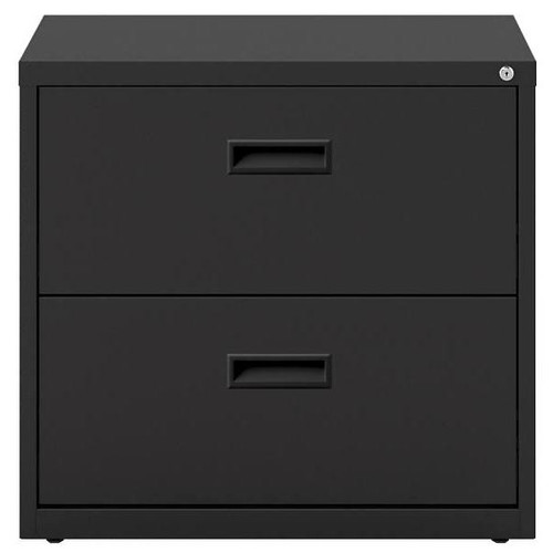 Hirsh 30" Wide 2 Drawer Metal Lateral File Cabinet For Home And Office, Black