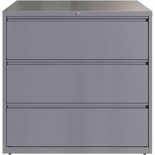 Hirsh 42 " W Silver 3-Drawer Lateral File Cabinet