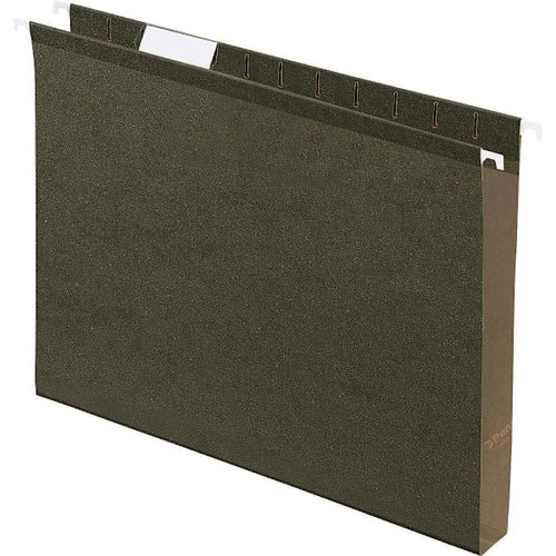 Pendaflex Letter Hanging Folder 1" Folder Capacity 8.5"X11" Green Package Of 25