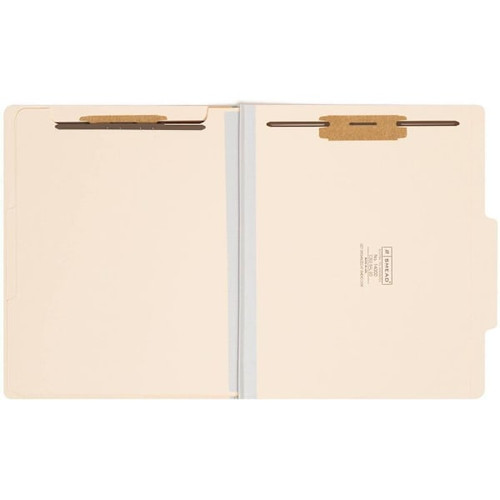 Smead 2/5 Tab Letter Classification Folder With 2 Dividers Package Of 10