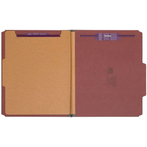 Smead Safeshield 2/5 Tab Letter Classification Folder With Divider Package Of 10