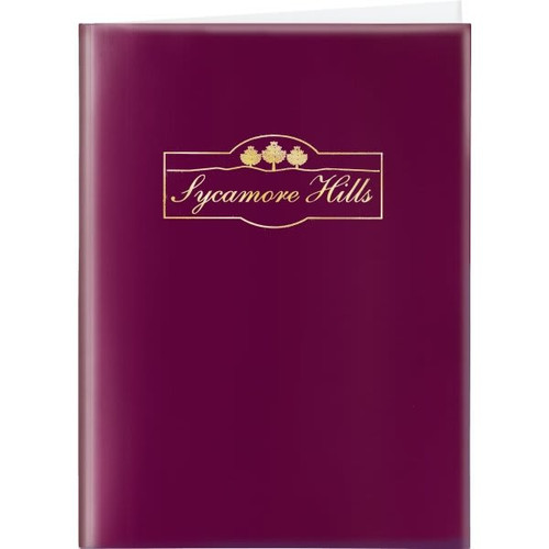 Custom Glossy Pocket Folders, Burgundy Package Of 100