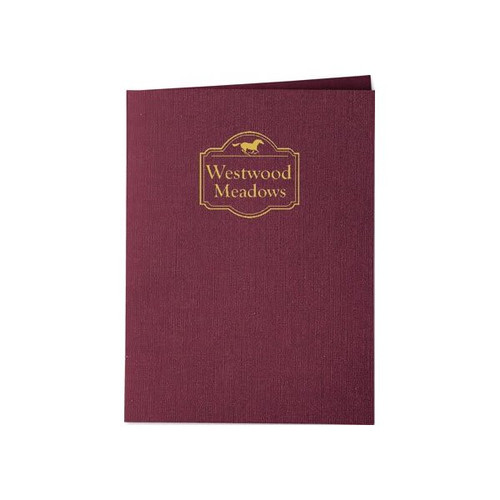 Custom Pocket Folders, Burgundy, Package Of 100