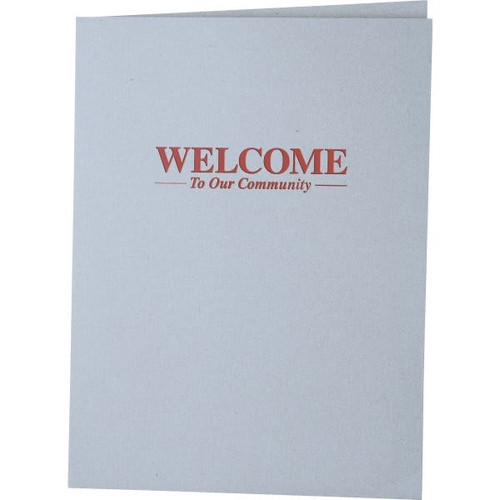 Custom Pocket Folders, Linen, Gray Package Of 100