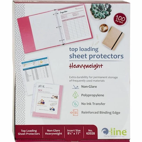 C-Line Poly Top-Loading Sheet Protectors Package Of 100