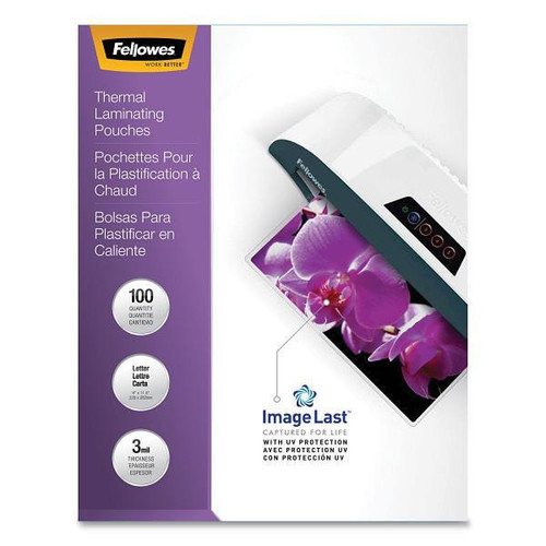 Imagelast Laminating Pouches With UV Protection, 3 Mil, 9" X 11.5", Clear, 100/Pack