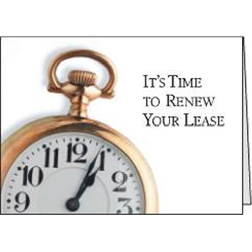 Personalized Cards, Renew/stopwatch Design  Envelope Imprint Package Of 50