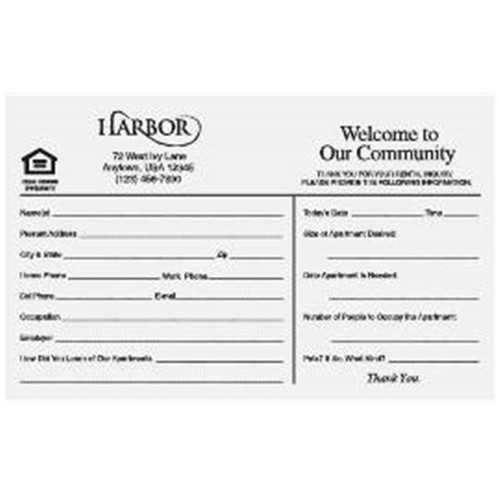 Welcome To Our Community Rental Prospect Cards, Gray Package Of 100