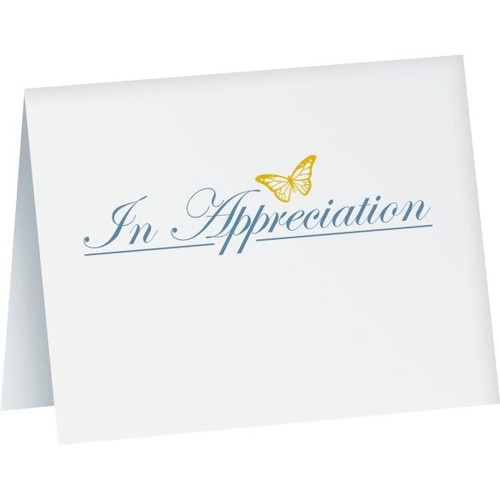 In Appreciation Cards W/ Butterfly Design (50-Pack)