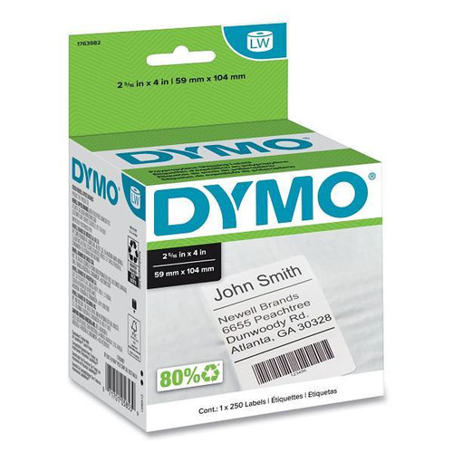 DYMO Labelwriter Shipping Labels 2.31" X 4" White 250 Labels/Roll