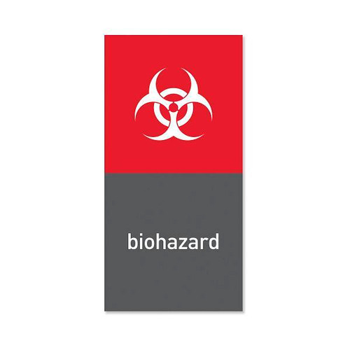 Simplehuman Recycling Magnetic Labels -Biohazard - 4" X 8"