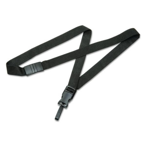 Skilcraft Breakaway Lanyard, Swivel Hook, 36, Nylon, Black, Package Of 12