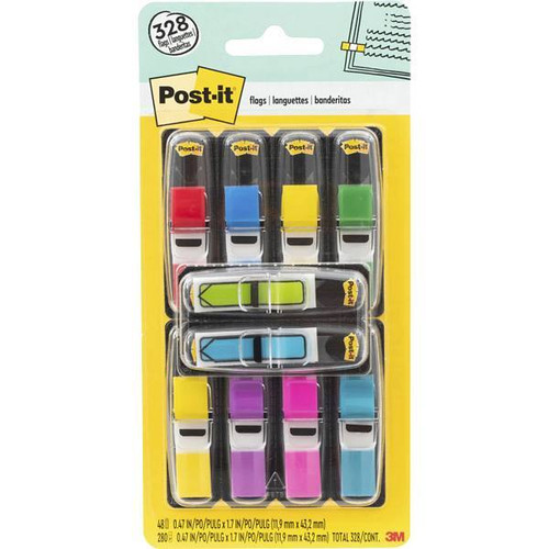 Post-It Flag W/48 Bonus Arrow Flags 0.5"X1.75" Assorted Colors Package Of 280