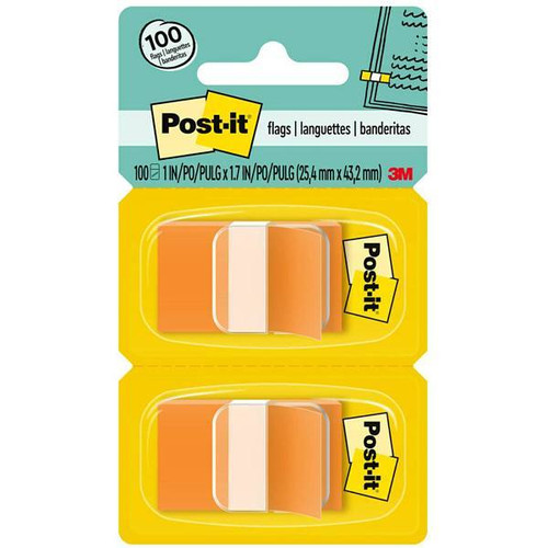 Post-It Flags 1" X 1.75" Orange Package Of 100