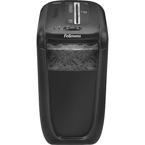 Fellowes 6 Gallon Powershred 60cs Cross-Cut Paper Shredder Wastebin Black
