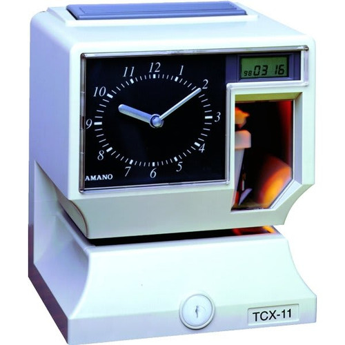 Amano Time Clock, Month/Date/Hour/Minute, 6-7/8 W X 8-1/4 H X 6-1/4 D