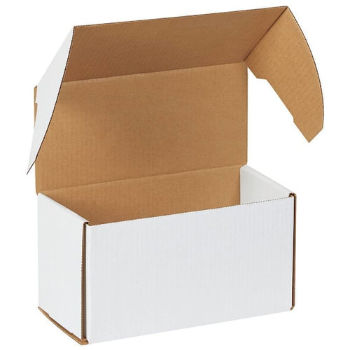 Box Partners 10 5/16 X 5 X 5 9/16" White Outside Tuck Mailers Pkg Of 50